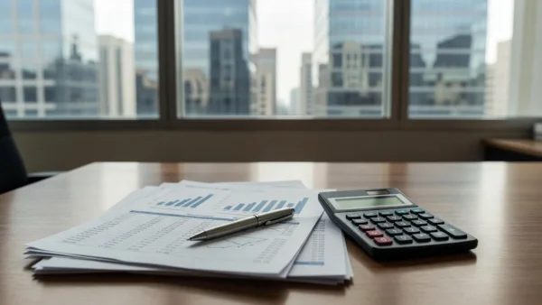 Documentos financeiros e calculadora para análise de dividend yield de FIIs