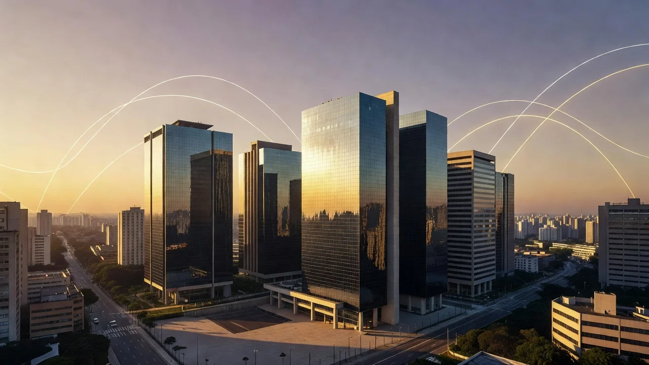 Skyline de São Paulo representando análise de cap rate e curva forward da Selic